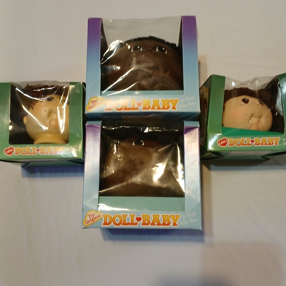 Vtg Fiber Craft Original And Little Doll Baby Craft Doll Heads Multicolor